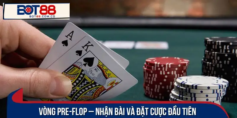 Luật chơi Poker - vòng đấu Pre-Flop 